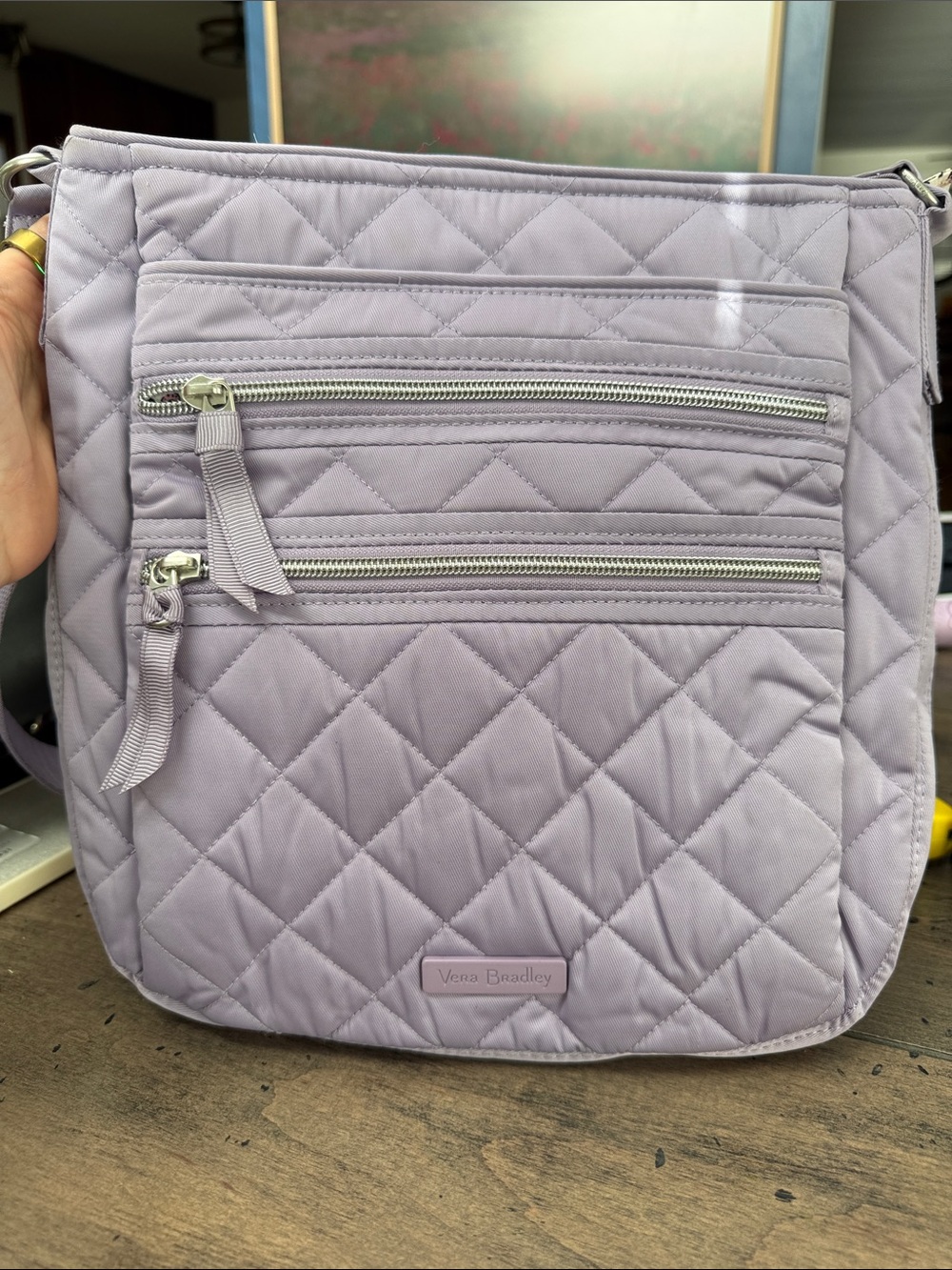 Vera Bradley Quilted Crossbody in Lavender